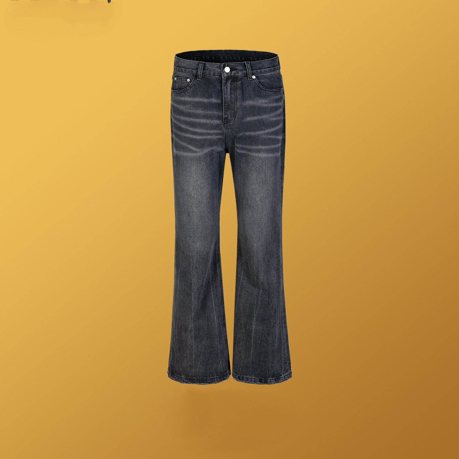 Men's Wear Women's Autumn And Winter Urban Pants Tear Washed Black Ash Micro-La Destruction Jeans