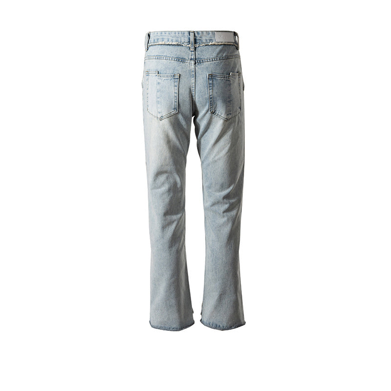 Men's Wear Women's Autumn And Winter Urban Split Pants Slight Wide Leg Trousers Men's And Women's Washable Old Jeans