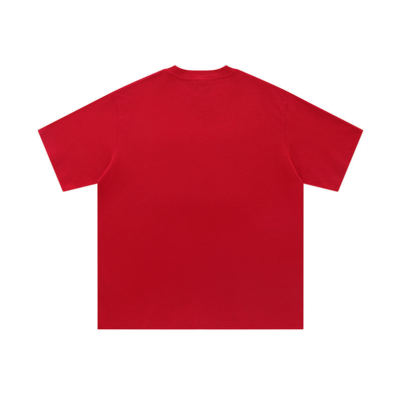 Streetwear Letter Embroidery T Shirts Oversize Loose Short Sleeve Cotton Tee Casual O Neck Sports Style Fashion