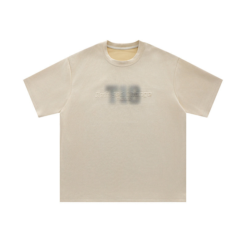 Streetwear Letter Embossed T Shirt Letter Print Oversize Tees Fashion Summer Casual Top Short Sleeve