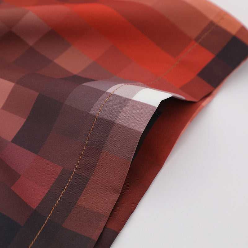 Blurry Photos Full Print Turn-down Collar Shirts Short Sleeve Button Tops Casual Summer Outwear Comfortable Trendy