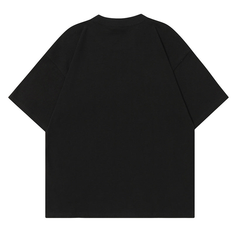 Hamburger Print T Shirt Short Sleeve Pure Cotton Loose Summer Streetwear Oversize Tees Fashion Casual Top