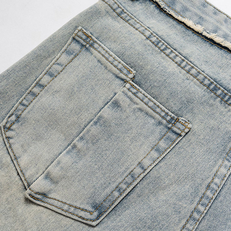 Men's Wear Women's Autumn And Winter Urban Split Pants Slight Wide Leg Trousers Men's And Women's Washable Old Jeans