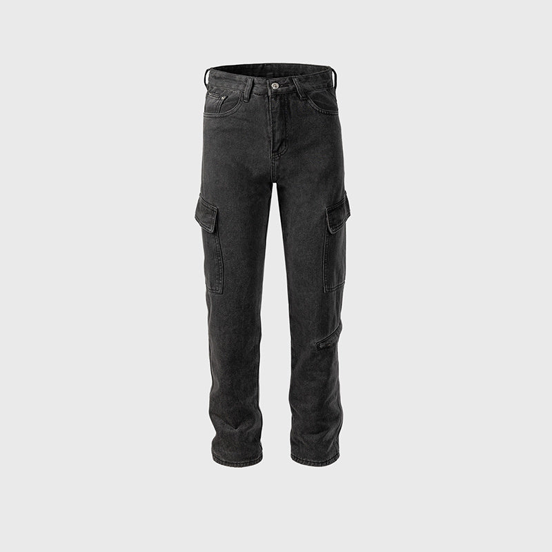 Men's And Women's Urban Small Taped Pants With Decorative Micro-La Unisex RO Style Multi-size Two-color Jeans