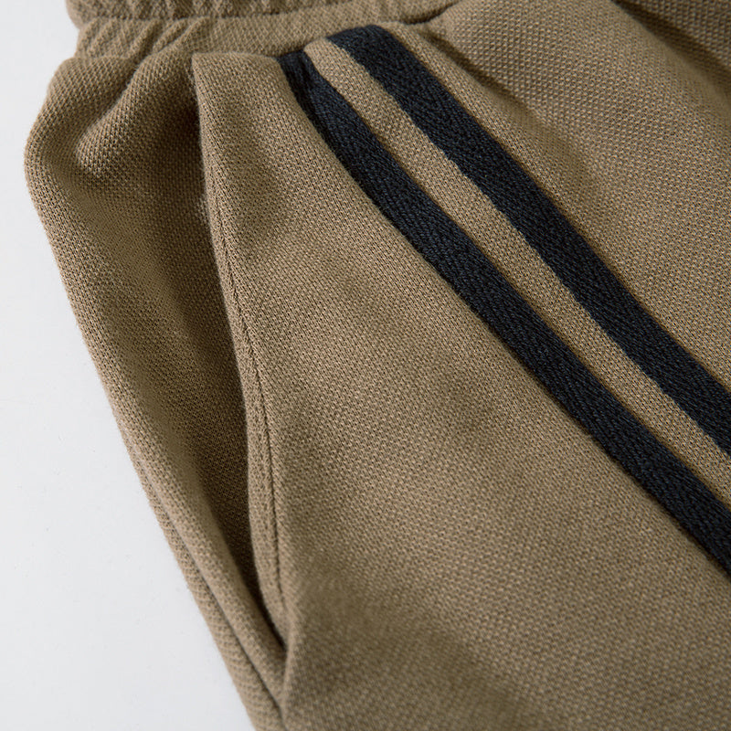 Cross Print Pants Contrast Paneled Drawstring Elastic Waist Loose Wide Leg Trousers Front Pocket Comfortable Fall