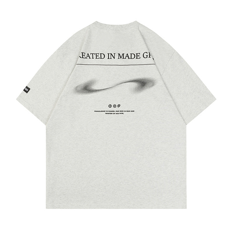 Simple Letter Print Streetwear T Shirts Oversize Loose Short Sleeve Harajuku Cotton Round Neck Tee Summer