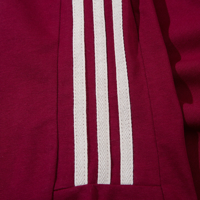Side Stripe Streetwear T Shirt Letter Embroidery Loose Top Short Sleeve Hip Hop Fashion Summer Casual Tees Sports Style