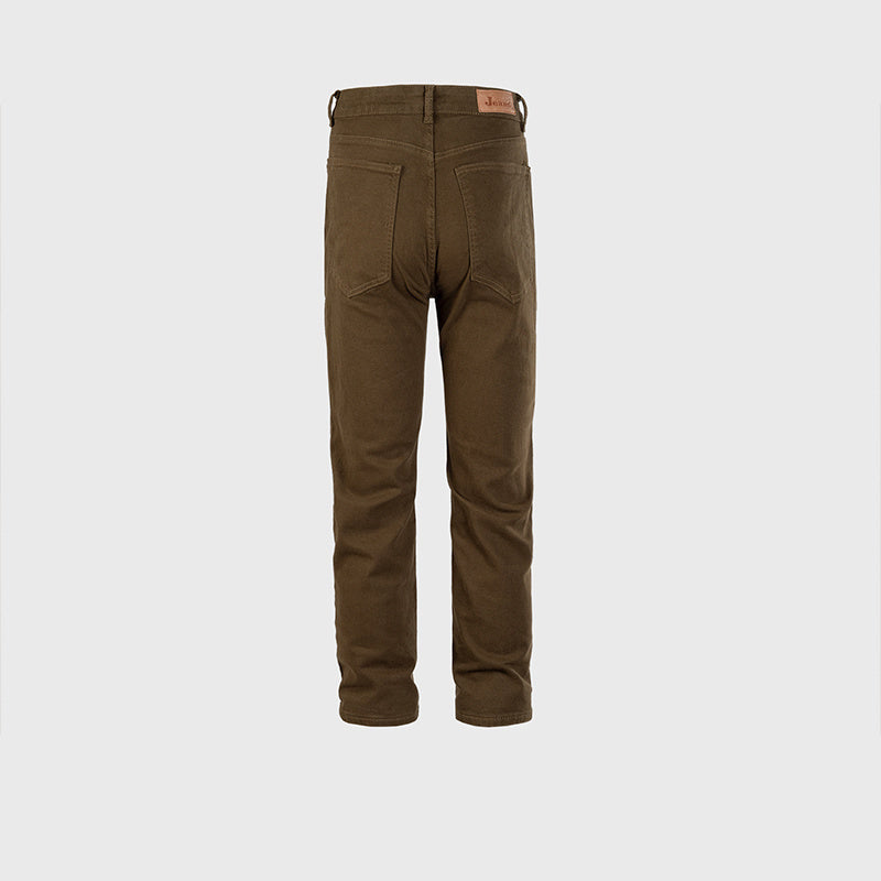 Men's New Washed Dressed Trousers Men's And Women's Same-style Slim-fit Skinny Straight Brown Multi-size Jeans