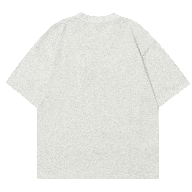 T Shirt Whole Letter Print Loose Summer Streetwear Fashion Casual Top Short Sleeve Solid Color
