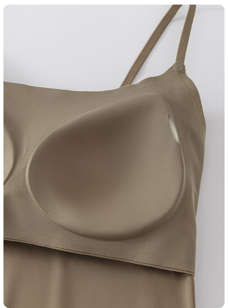 Liquid Foundation Lifting Soft Support Seamless Naked Underwear Small Camisole Vest Beautiful Back Gathering One-piece Cup Bra Bra