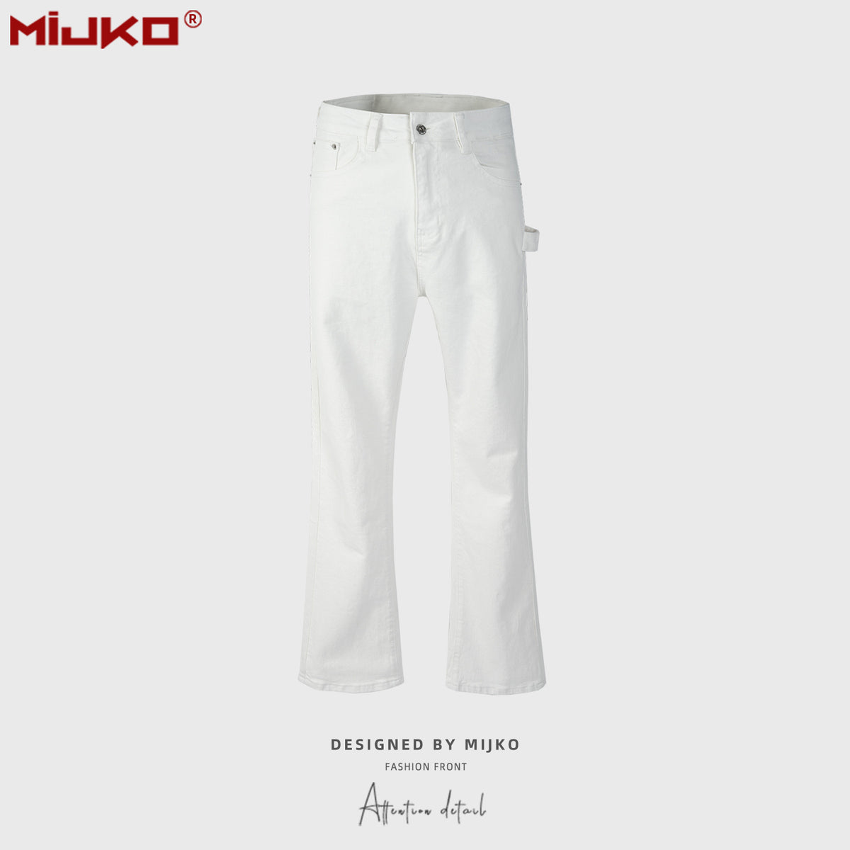 Men's And Women's Urban Small Taped Pants With Decorative Micro-La Unisex RO Style Multi-size Two-color Jeans
