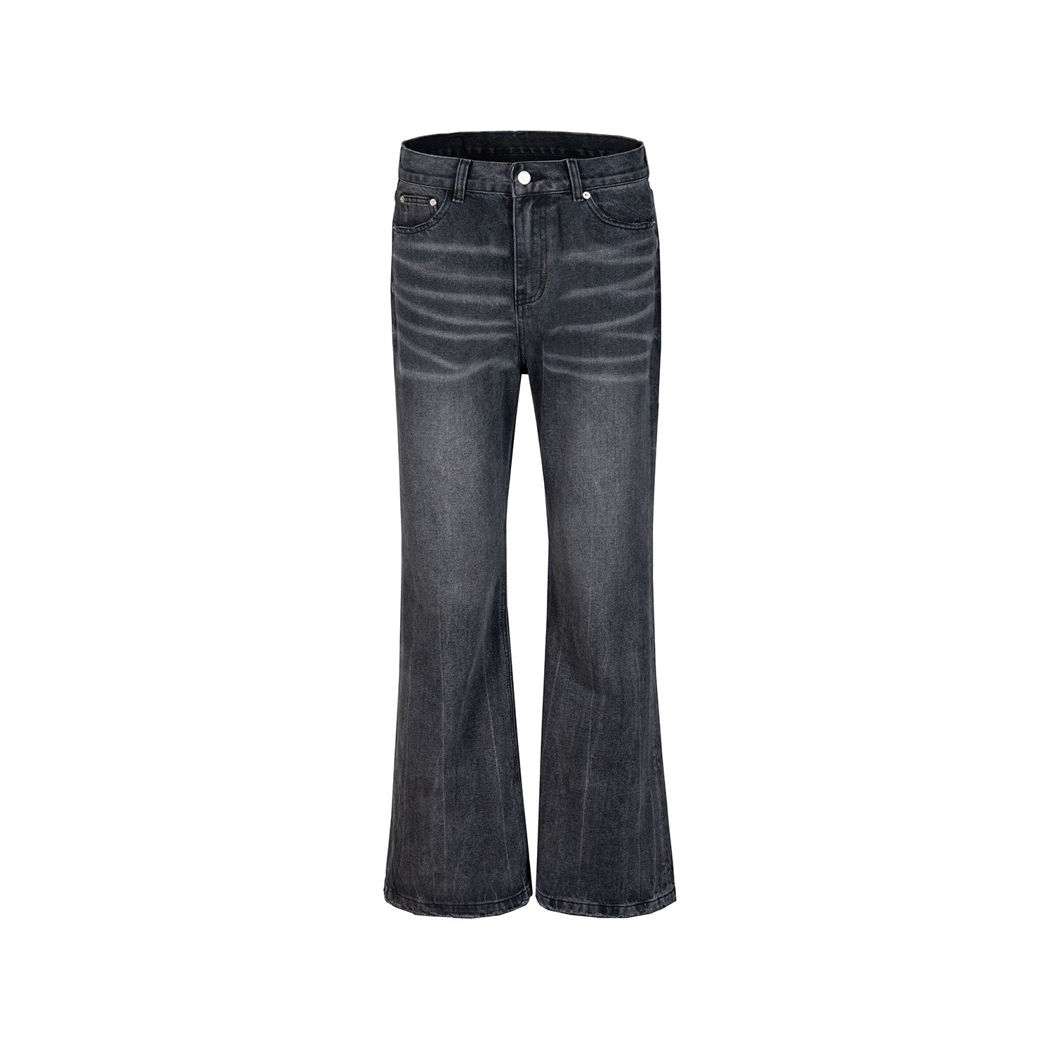 Men's Wear Women's Autumn And Winter Urban Pants Tear Washed Black Ash Micro-La Destruction Jeans