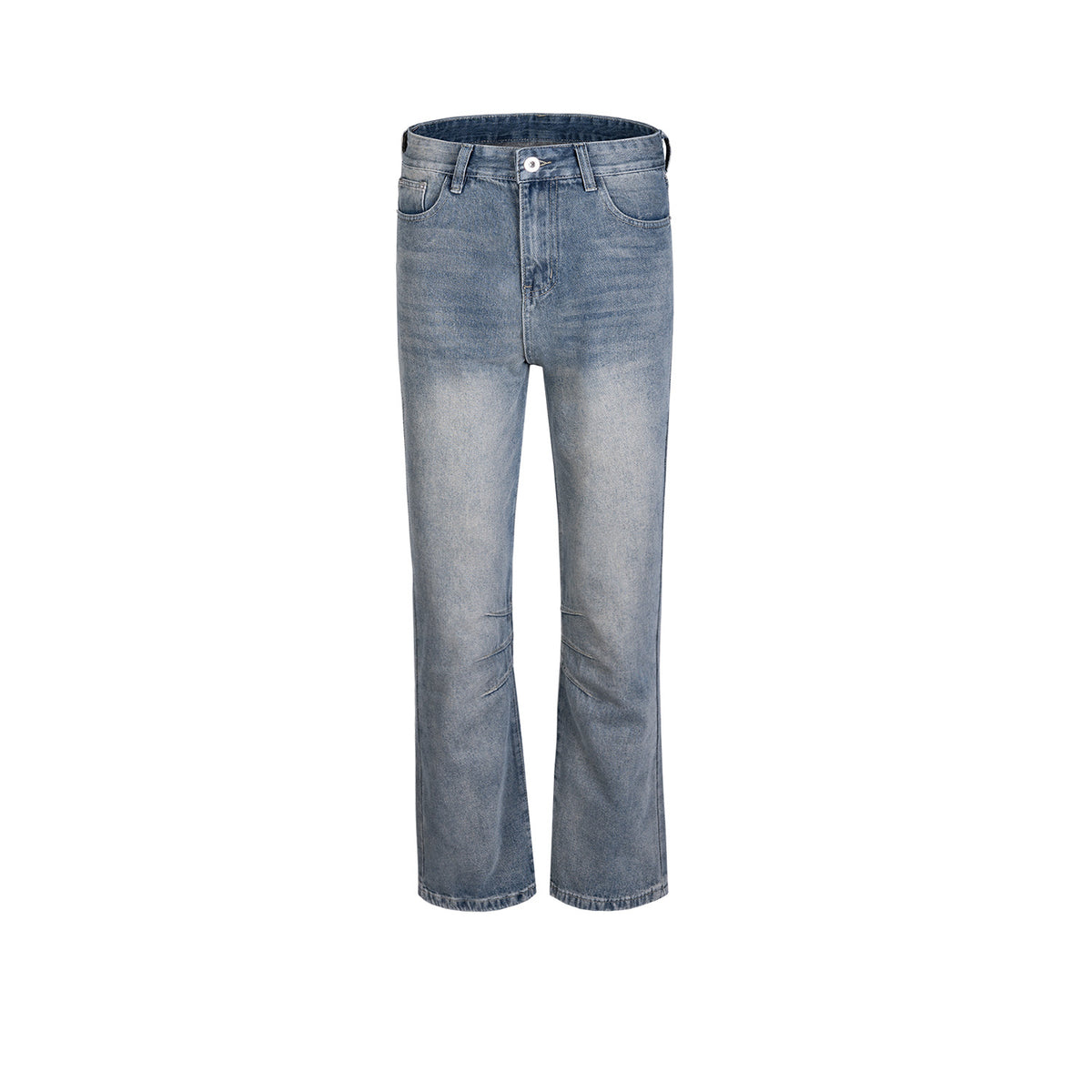 Men's Wear Women's Autumn And Winter Urban RO-style Slight Trousers Men's And Women's Washed Small Knee-cut Jeans