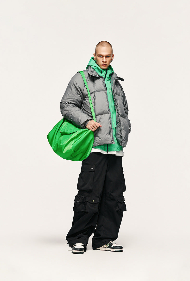 High Street Functional Wind Cannonball Wide Leg Pants Autumn And Winter New Fashion Brand Relaxed-fit Casual Pants For Men