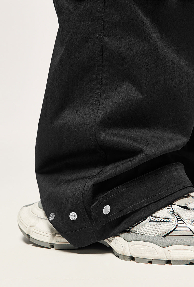 High Street Functional Wind Cannonball Wide Leg Pants Autumn And Winter New Fashion Brand Relaxed-fit Casual Pants For Men