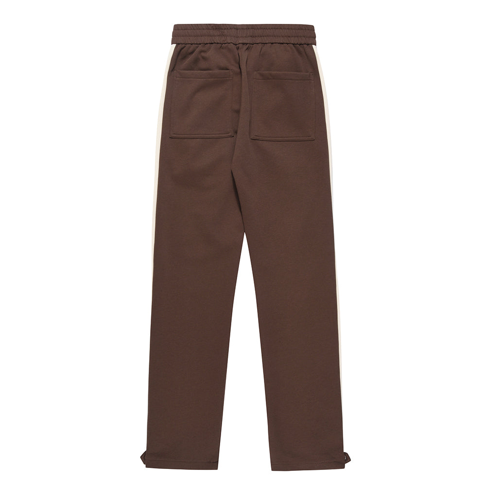 High Street Style Color Stitching Casual Wide-leg Trousers Men's American-style Niche Loose Zipper Split Long Sweatpants