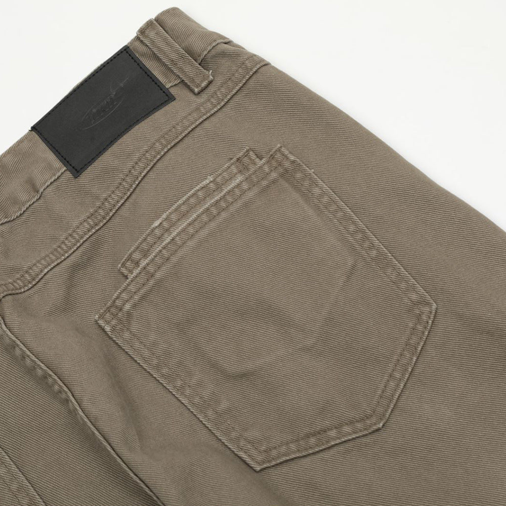 Washed Jeans Men's American Style Loose Casual Straight Pants Street Tide Stitching Split Deconstructed Wide Pants