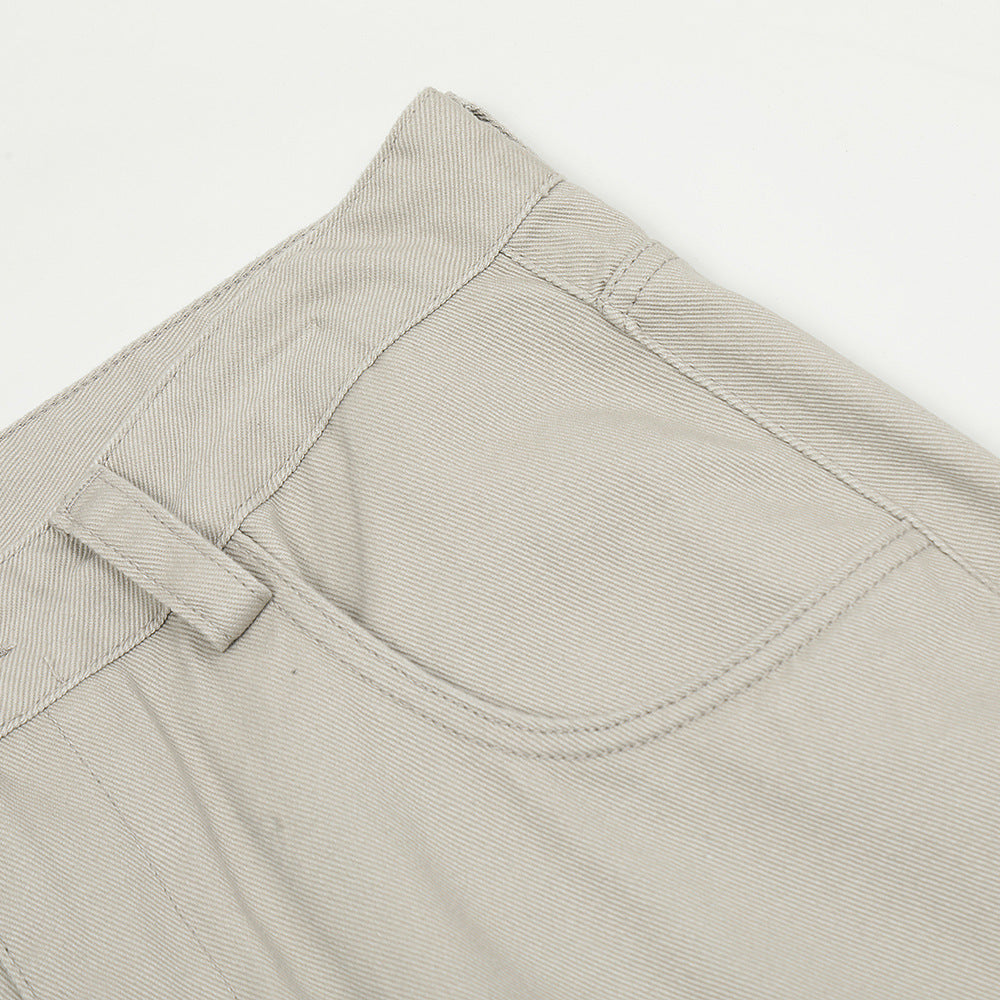 Trendy Brand Jeans Men's American Style Casual Simple Solid Color Straight Pants Loose All-match Wide Leg Pants