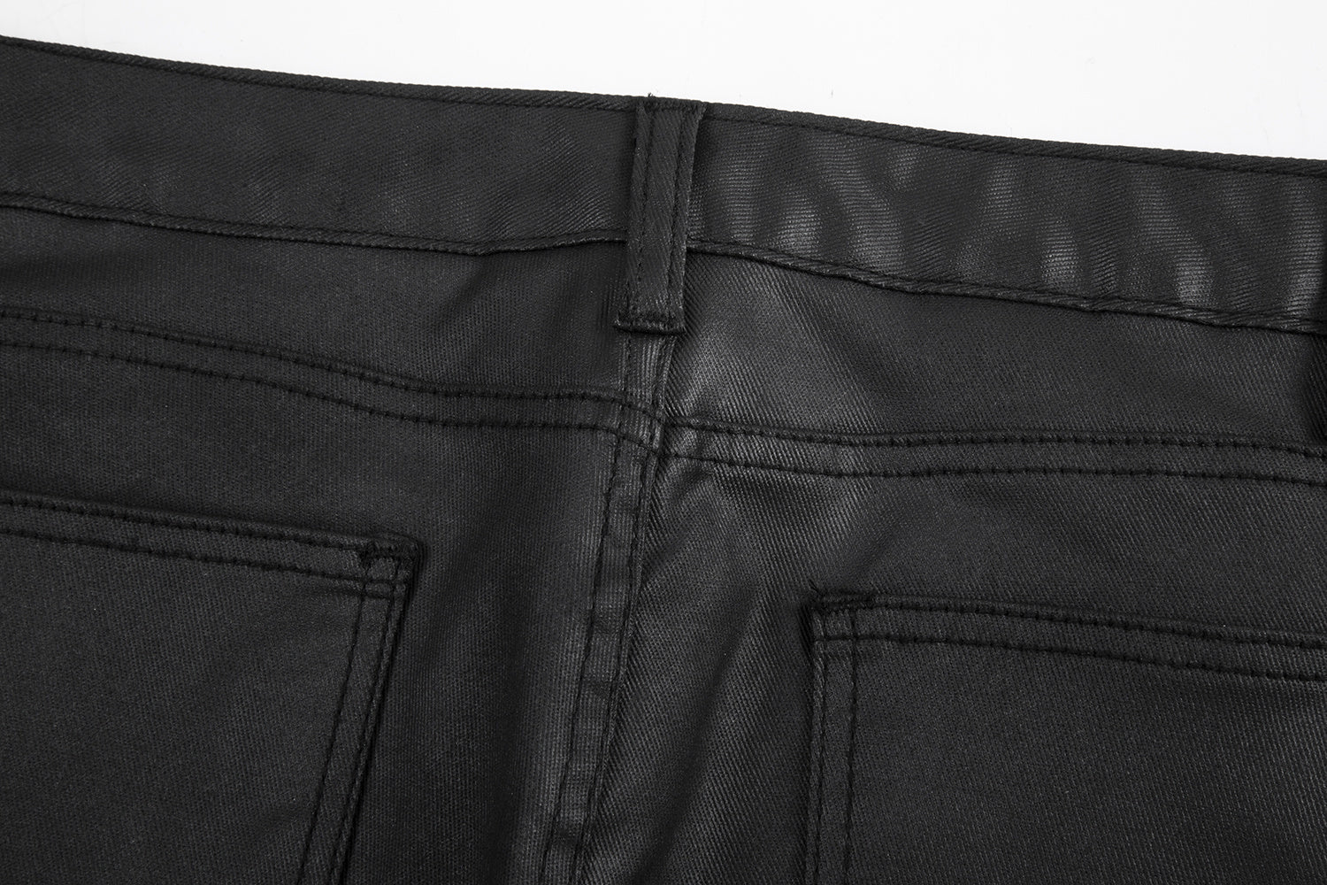 Bright Brushed Wax Coated Micro-La Casual Trousers Men's High Street Trendy American Solid Color Loose Horn Pants