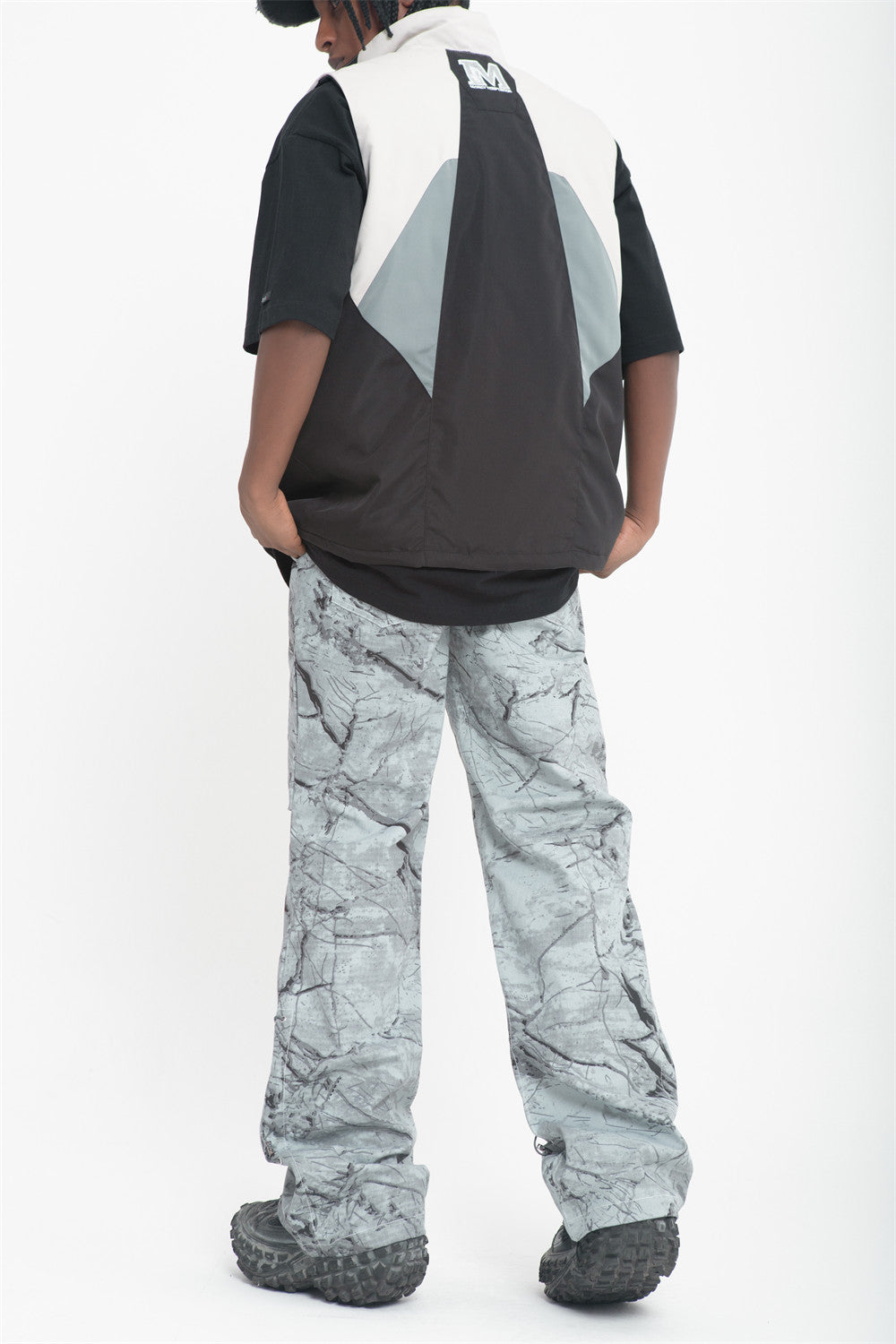 Tie-Dye Camouflage Casual Pants Men's High Street Retro American Style Outdoor Sports Loose Micro-flared Wide-leg Pants