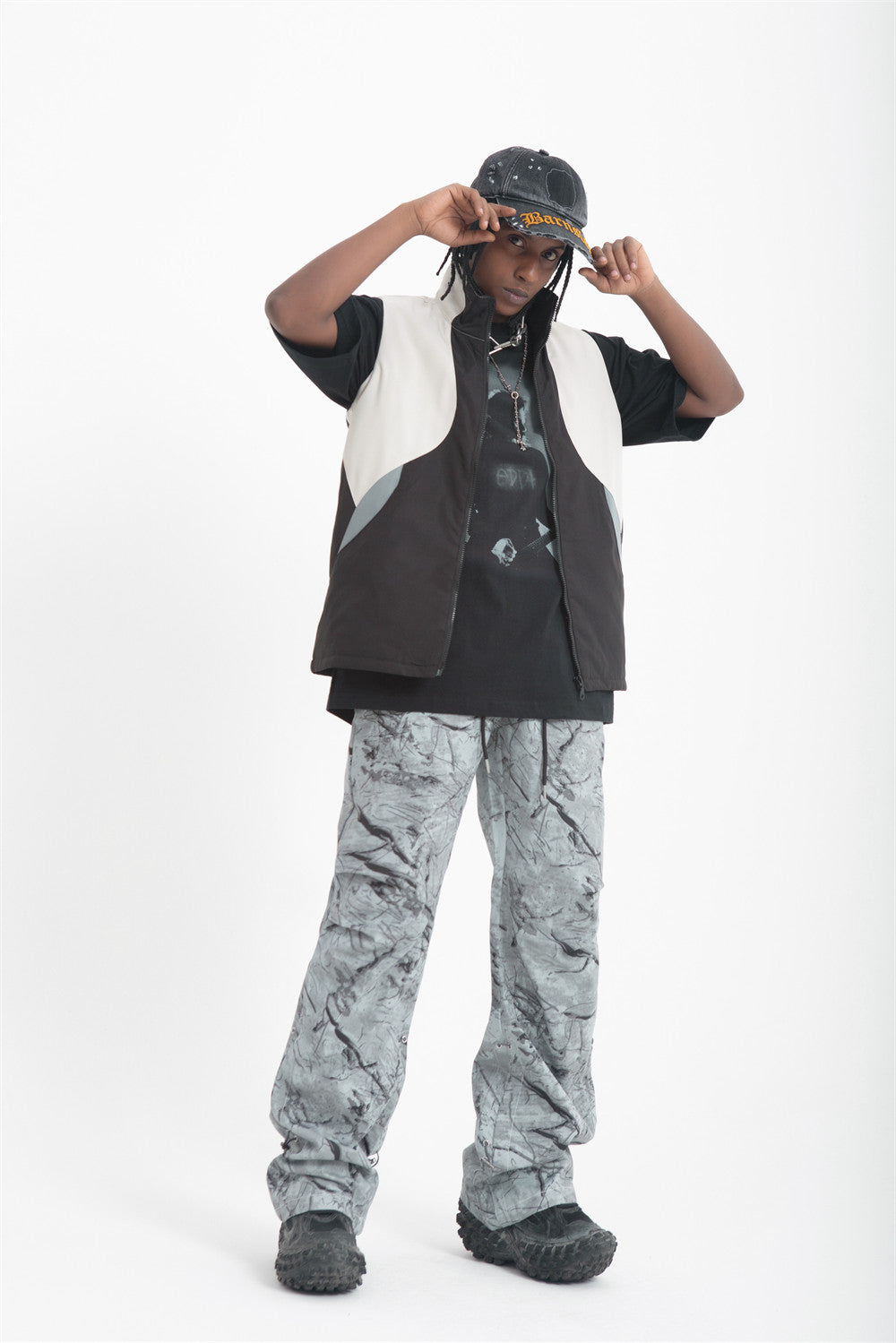 Tie-Dye Camouflage Casual Pants Men's High Street Retro American Style Outdoor Sports Loose Micro-flared Wide-leg Pants