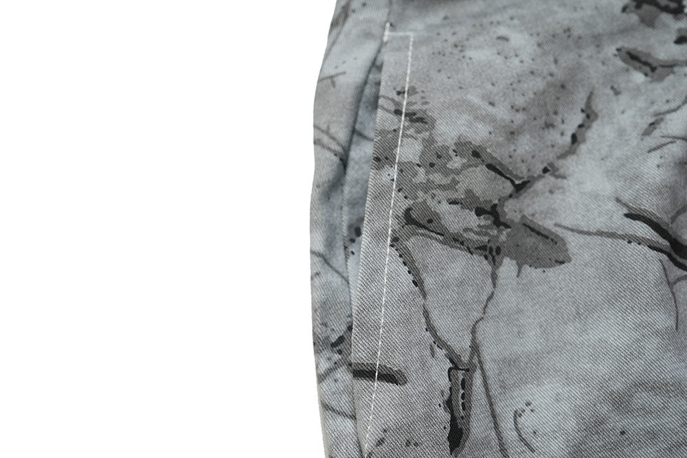 Tie-Dye Camouflage Casual Pants Men's High Street Retro American Style Outdoor Sports Loose Micro-flared Wide-leg Pants