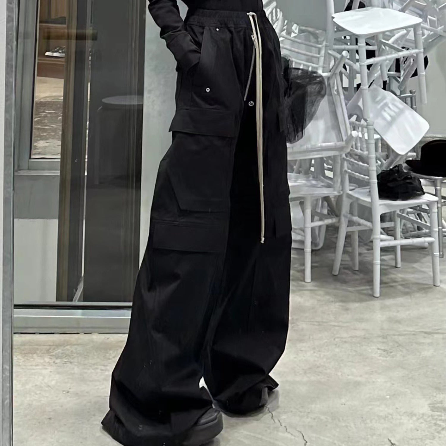 Men's Wear Women's Urban RO Style Wide Leg Crock Pants Functional Men's And Women's Casual Trendy Pants