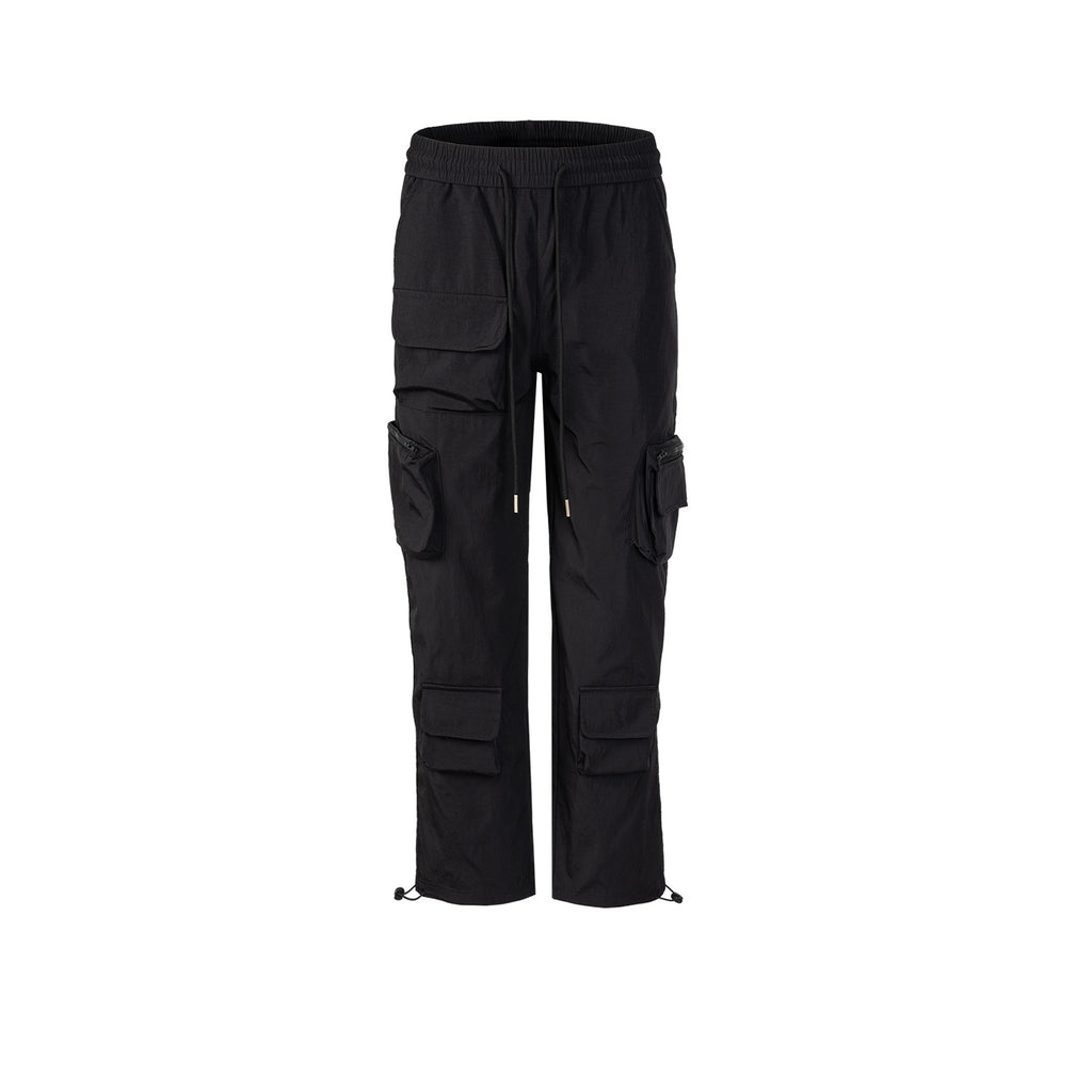 Men's And Women's Urban Functional Multi-Pocket Pants Men's And Women's Drawstring Pants Foot Slim-Fit Casual Crowd Pants