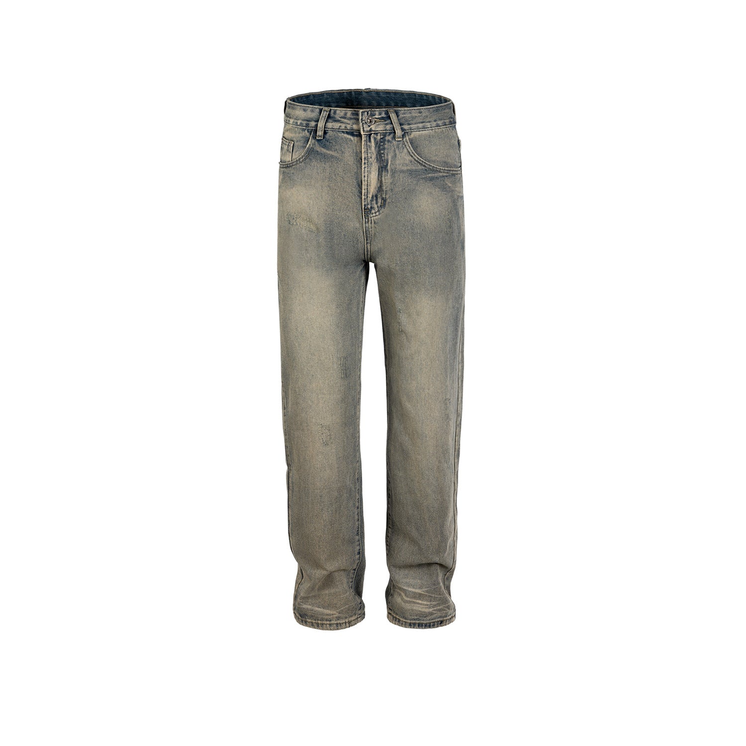 Men's And Women's Urban Vintage Wash-up Pants Unisex Slim-Fit Straight-Leg Trendy Jeans