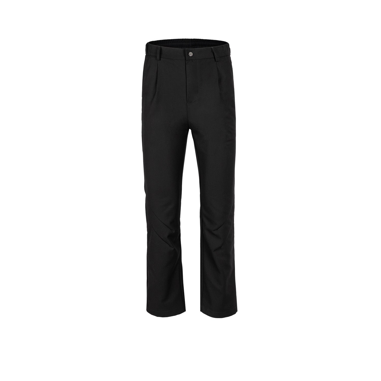 Men's Wear Women's Urban High Street Black Wu Crease Layer Trousers Men's And Women's Same-style Slim-fit Casual Trousers