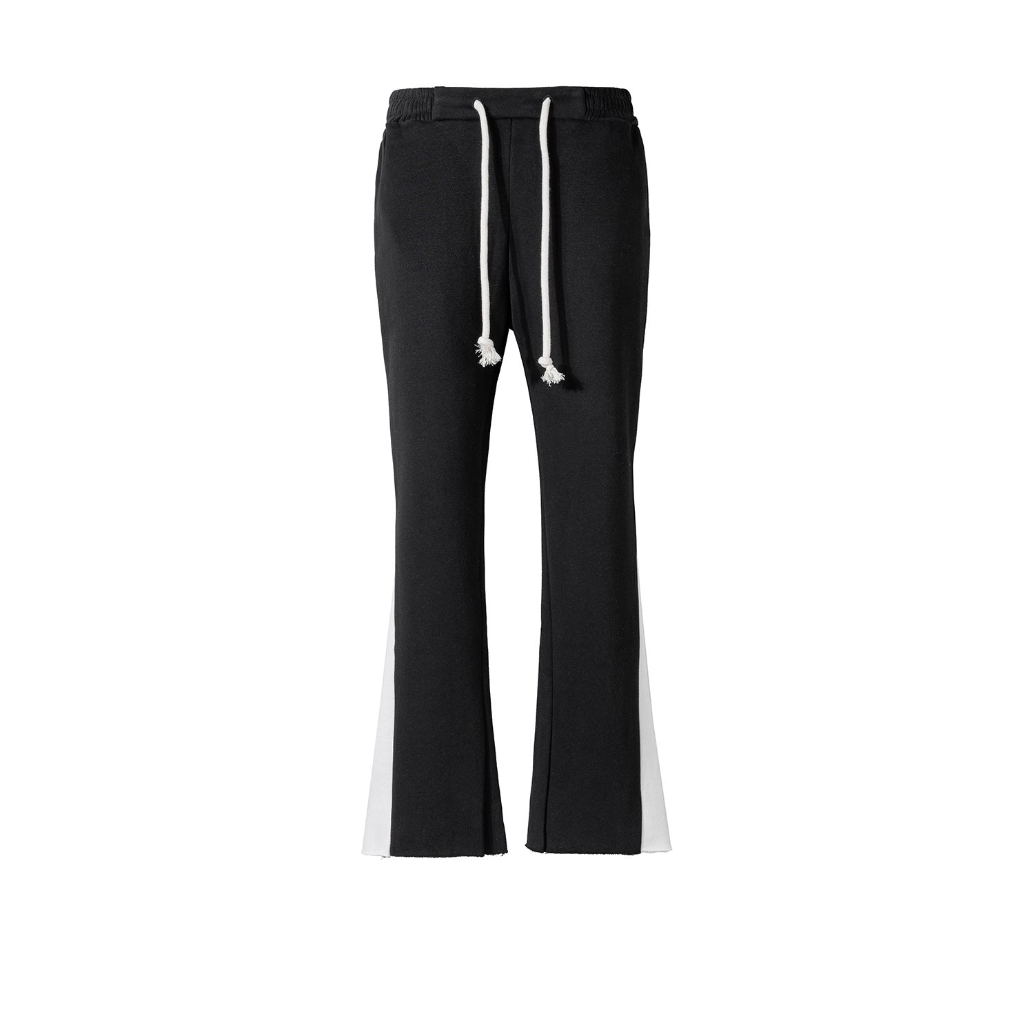 Men's Clothing Women's Spring And Summer Sports Style Contrast Black And White Wide-leg Pants Men's And Women's Drawstring Casual Trousers