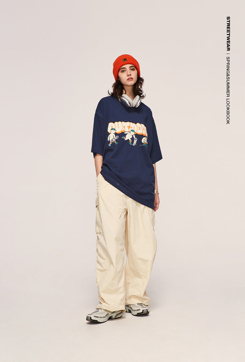 Fine Pattern Loose Workwear Wide Leg Pants Autumn And Winter New Fashion Brand Three-Dimensional Pocket Trouser Pants For Men
