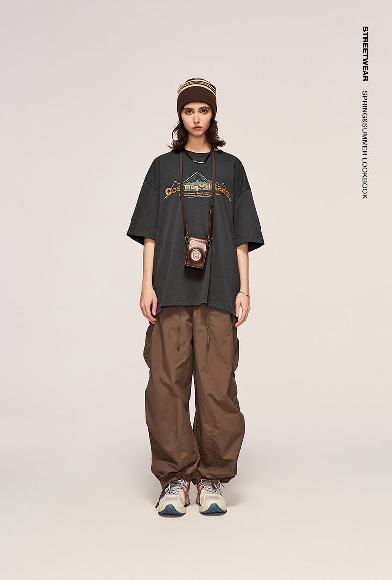 Fine Pattern Loose Workwear Wide Leg Pants Autumn And Winter New Fashion Brand Three-Dimensional Pocket Trouser Pants For Men