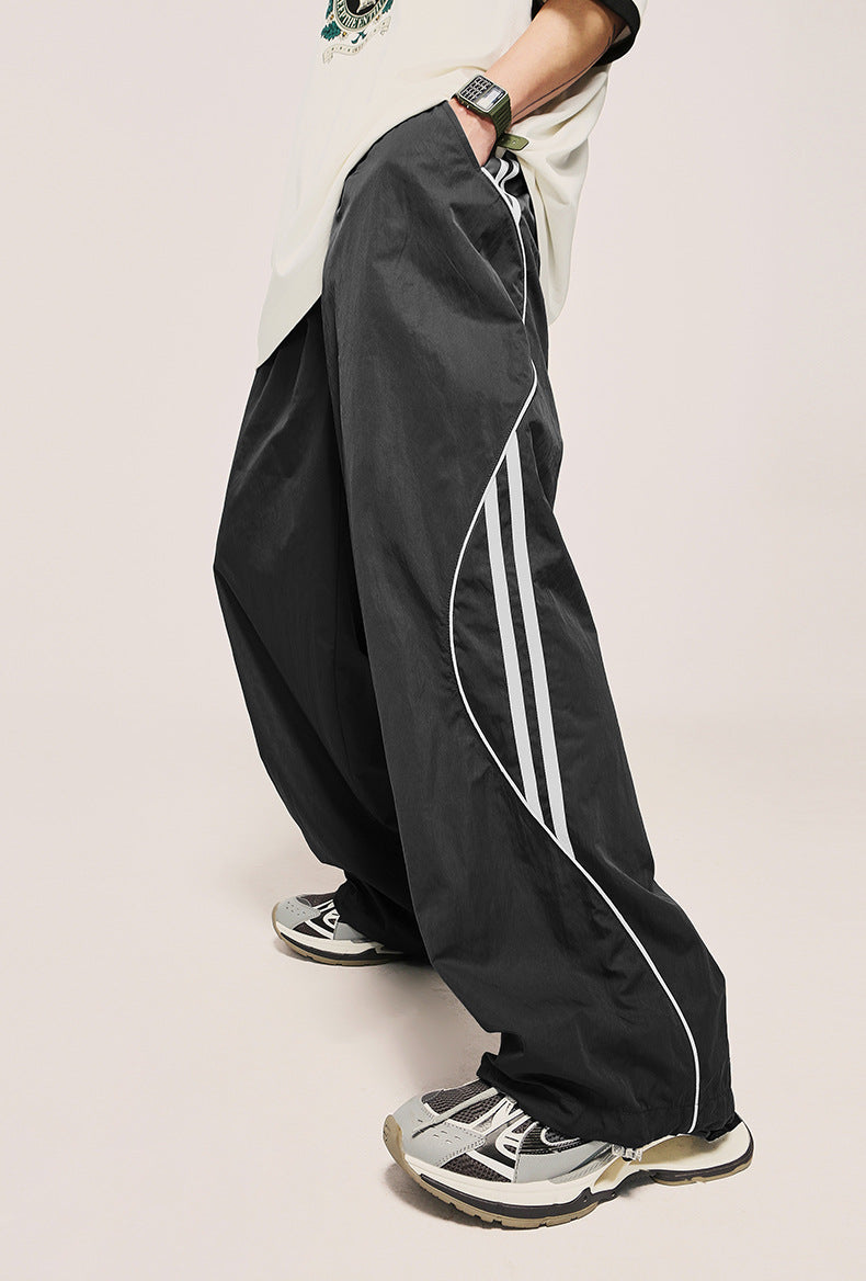Retro Casual Sports Wide Leg Pants Autumn And Winter New Street Fashion Brand Straight Casual Pants Men