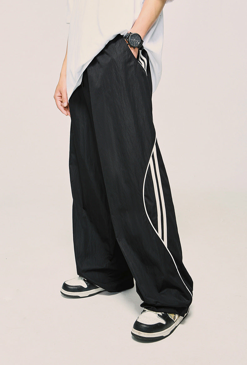 Retro Casual Sports Wide Leg Pants Autumn And Winter New Street Fashion Brand Straight Casual Pants Men