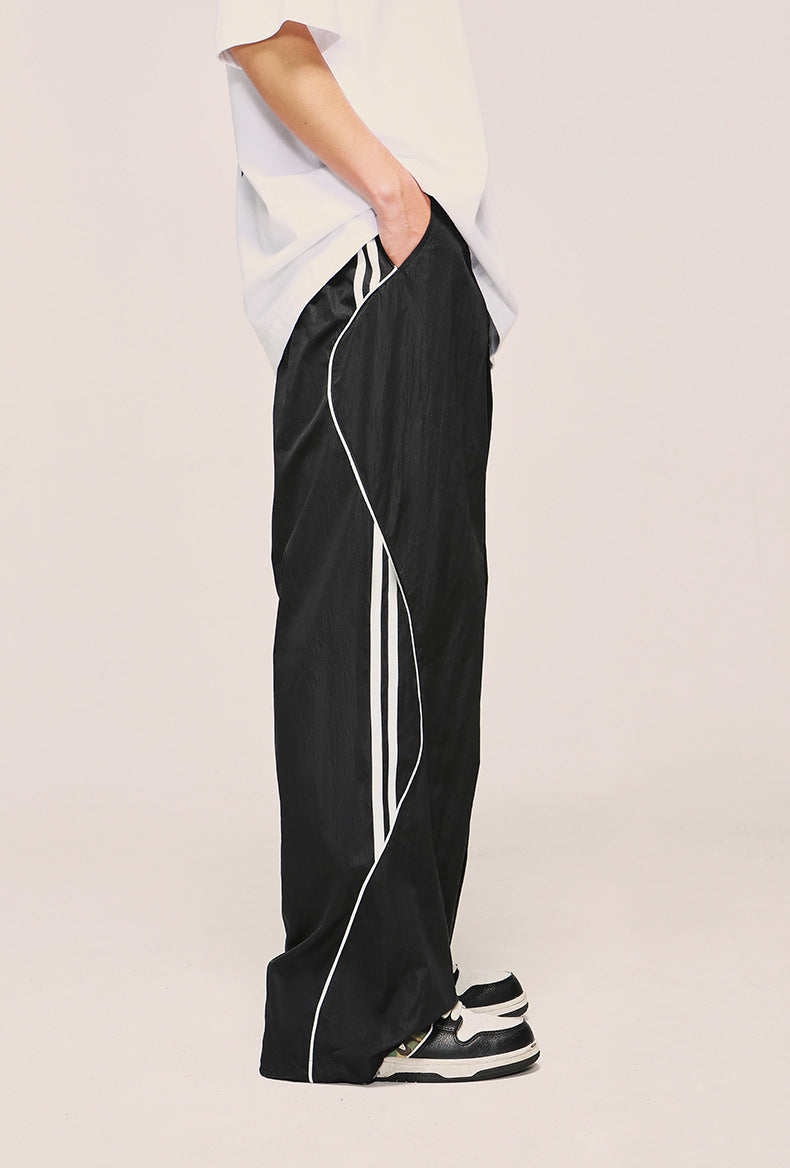 Retro Casual Sports Wide Leg Pants Autumn And Winter New Street Fashion Brand Straight Casual Pants Men