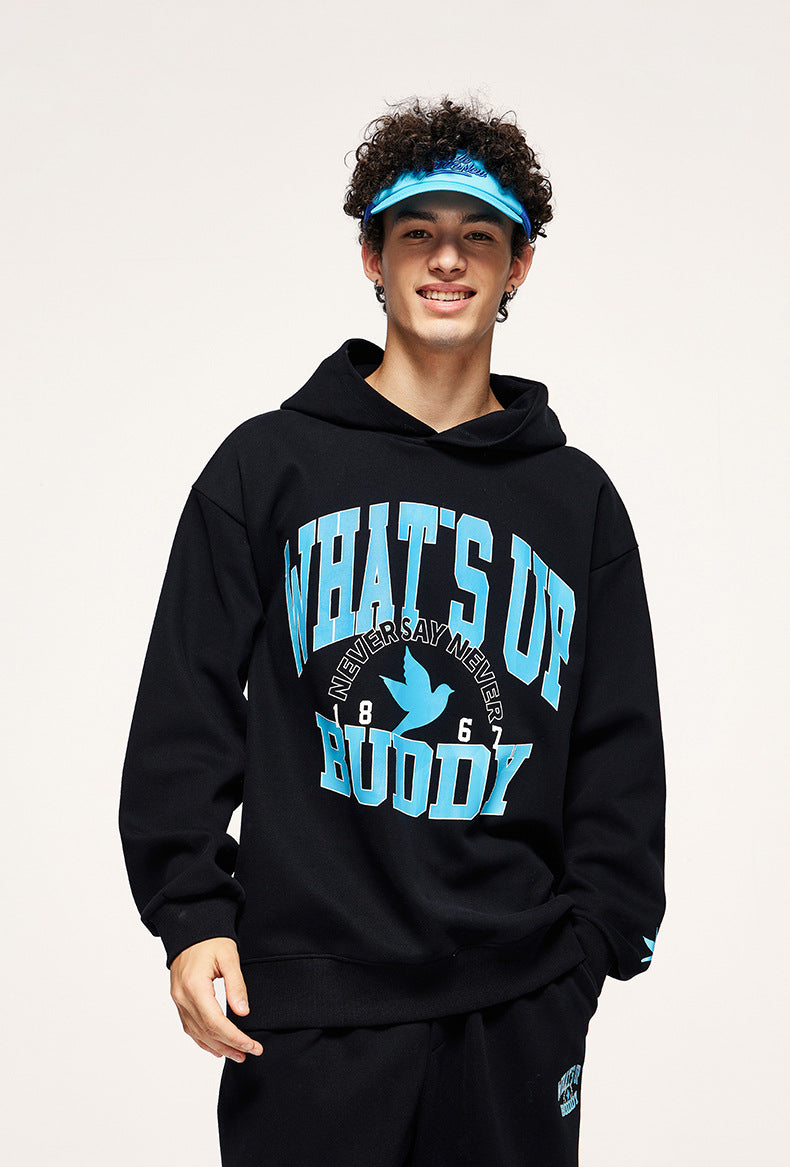 Heavy 320g Sanding Double-sided College Printed Casual Suit Autumn And Winter New Sweater Pants