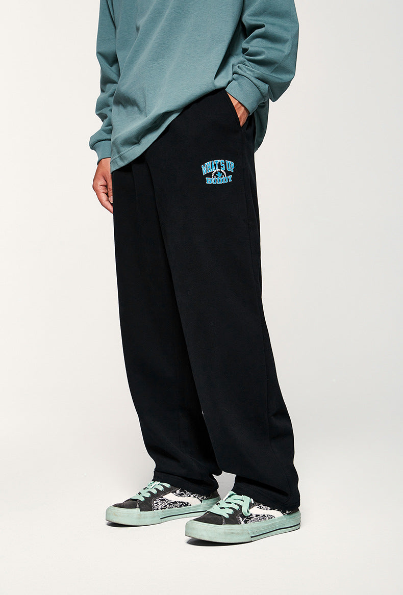 Heavy 320g Sanding Double-sided College Printed Casual Suit Autumn And Winter New Sweater Pants