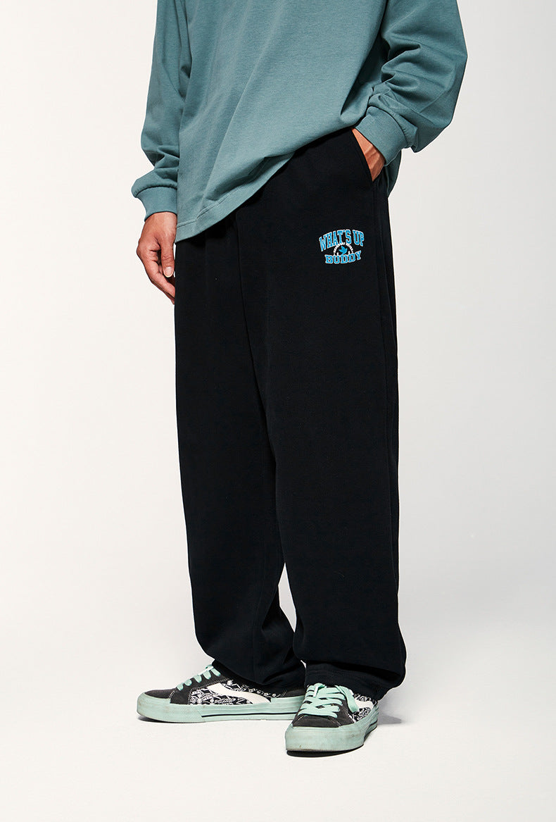 Heavy 320g Sanding Double-sided College Printed Casual Suit Autumn And Winter New Sweater Pants