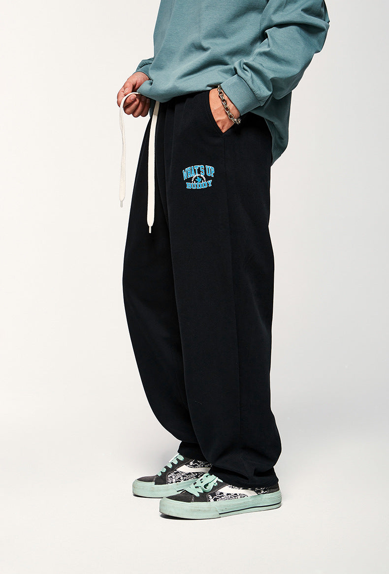Heavy 320g Sanding Double-sided College Printed Casual Suit Autumn And Winter New Sweater Pants