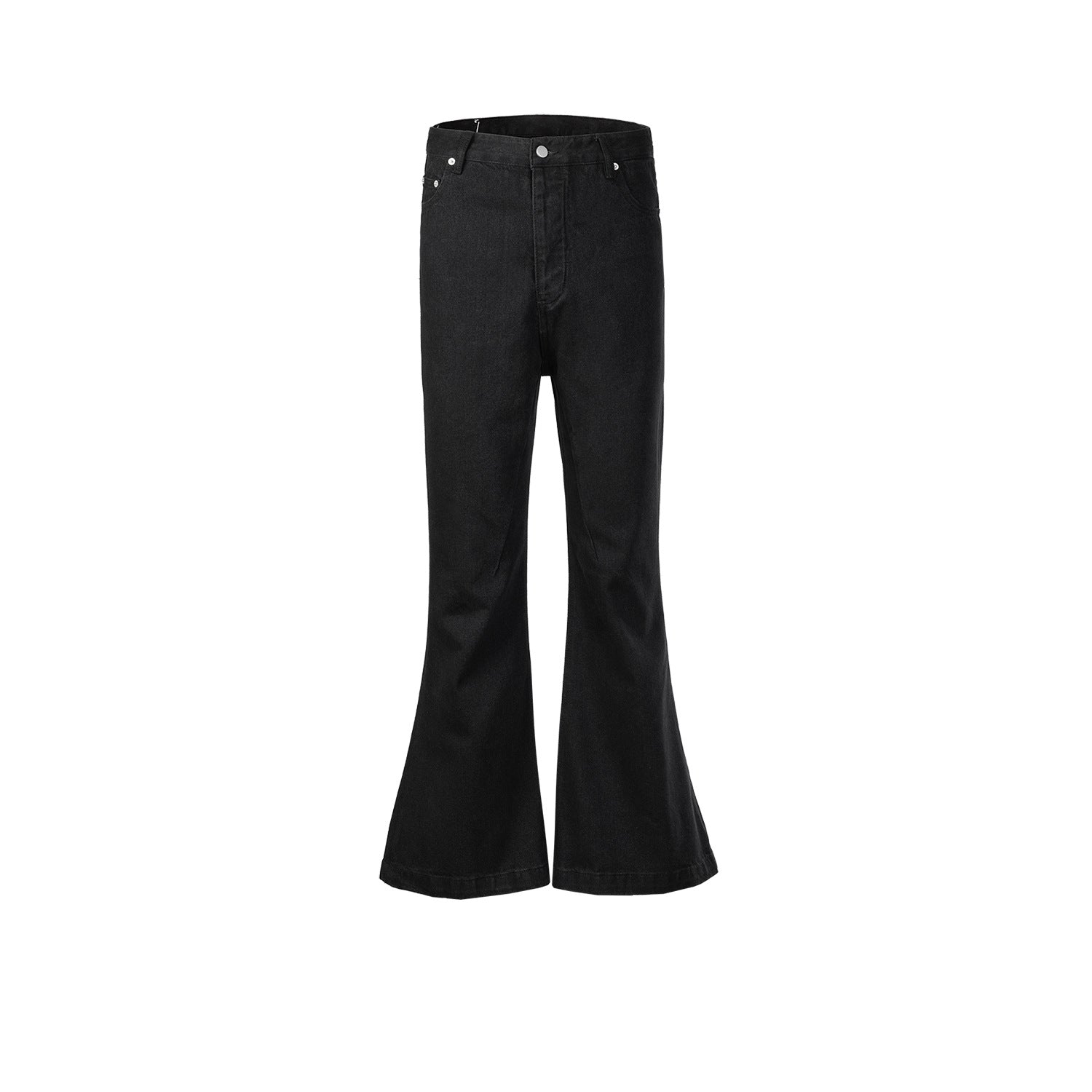 Men's Women's Spring And Summer Hip Hop Style Unisex Trousers Black Trendy Trailing Wide Leg Flared Jeans