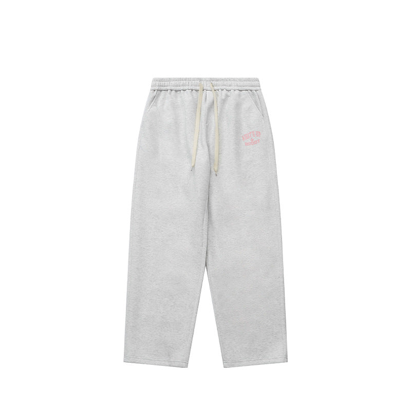 Heavy 320g Sanding Double-sided College Printed Casual Suit Autumn And Winter New Sweater Pants