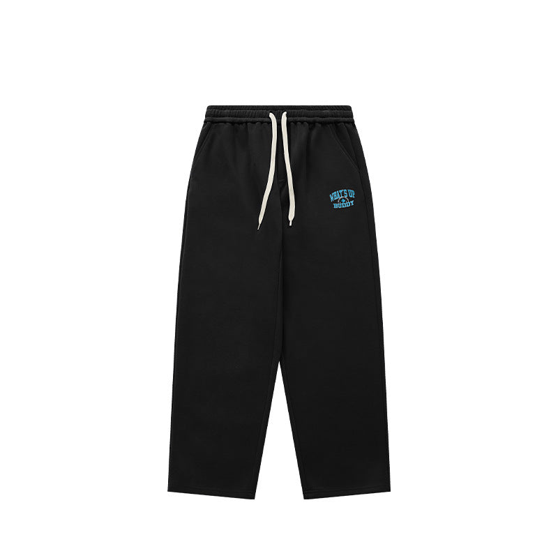 Heavy 320g Sanding Double-sided College Printed Casual Suit Autumn And Winter New Sweater Pants