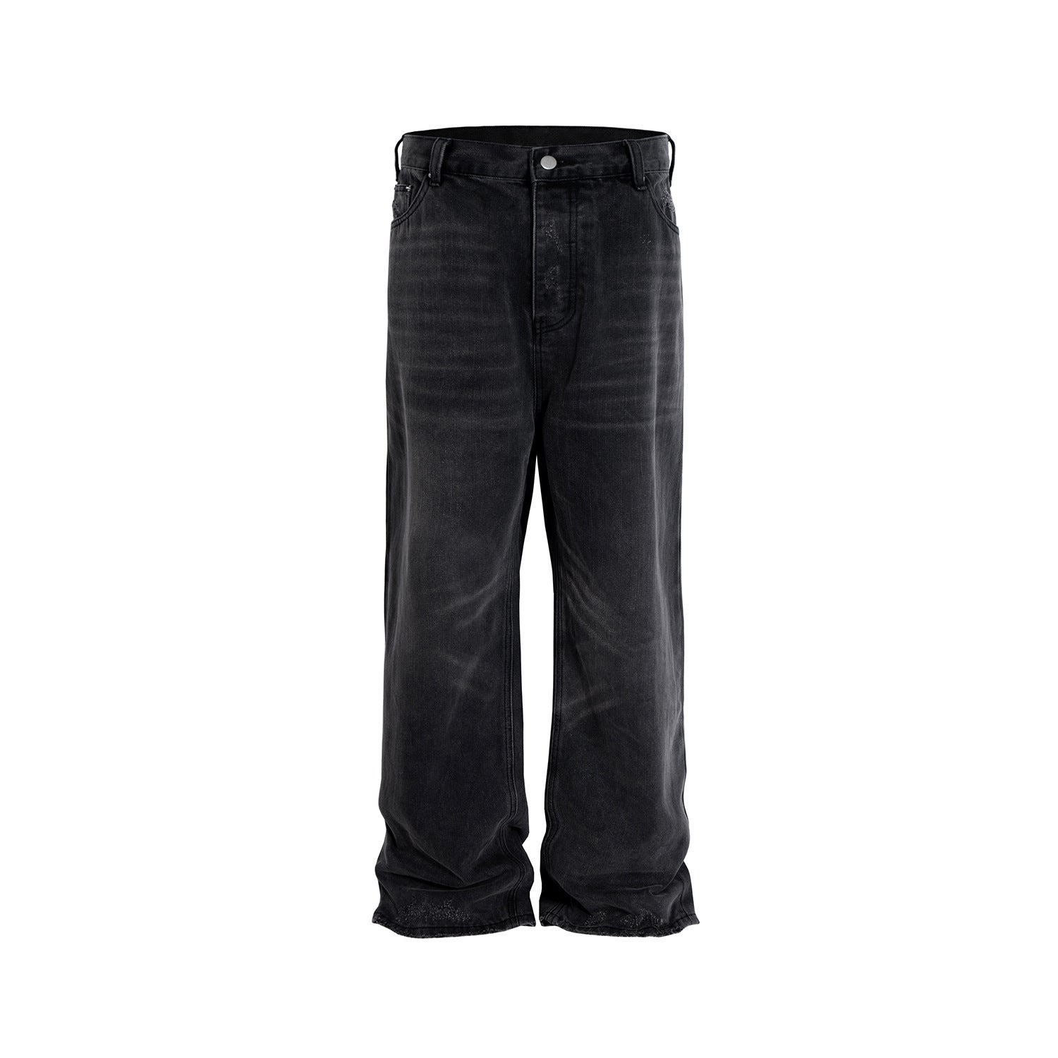 Men's And Women's Urban Washed Old Pants Wax Glow Face Fried Salt Scanned Jeans