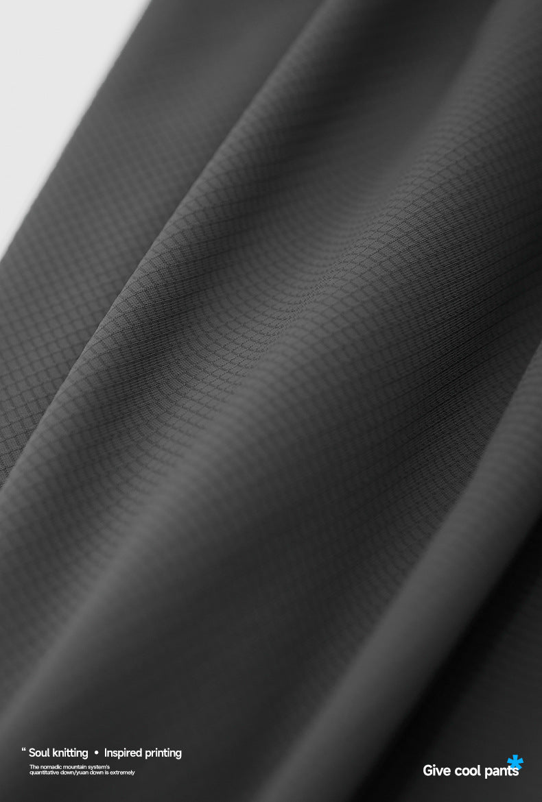 Plaid Quick-drying Air-conditioning Pants New High-elasticity Cool-feeling Wide-leg Pants For Autumn And Winter