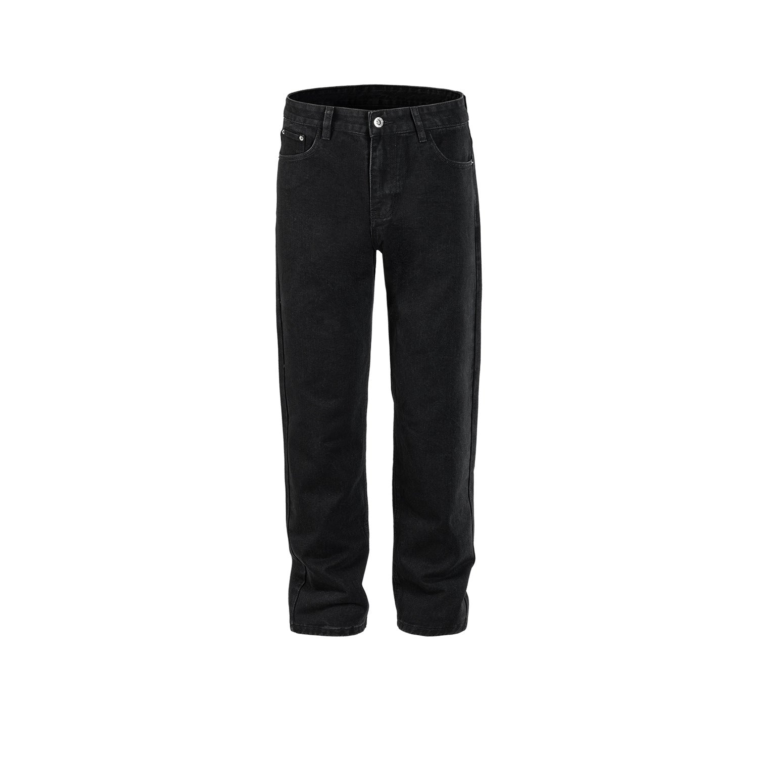 Women's Clothing Men's Spring And Summer Urban Washed Straight Pants Unisex Black Slim-Fit Ask Style Jeans