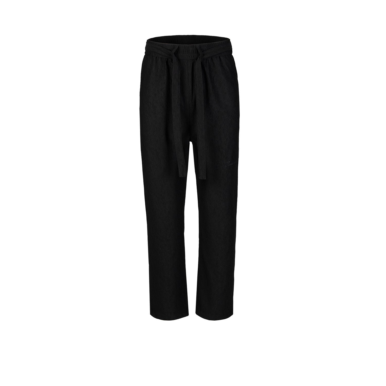 Men's And Women's New Embroidery Embroidered Textured Fabric Trousers Men's And Women's Sports Casual Pants With Drawstring