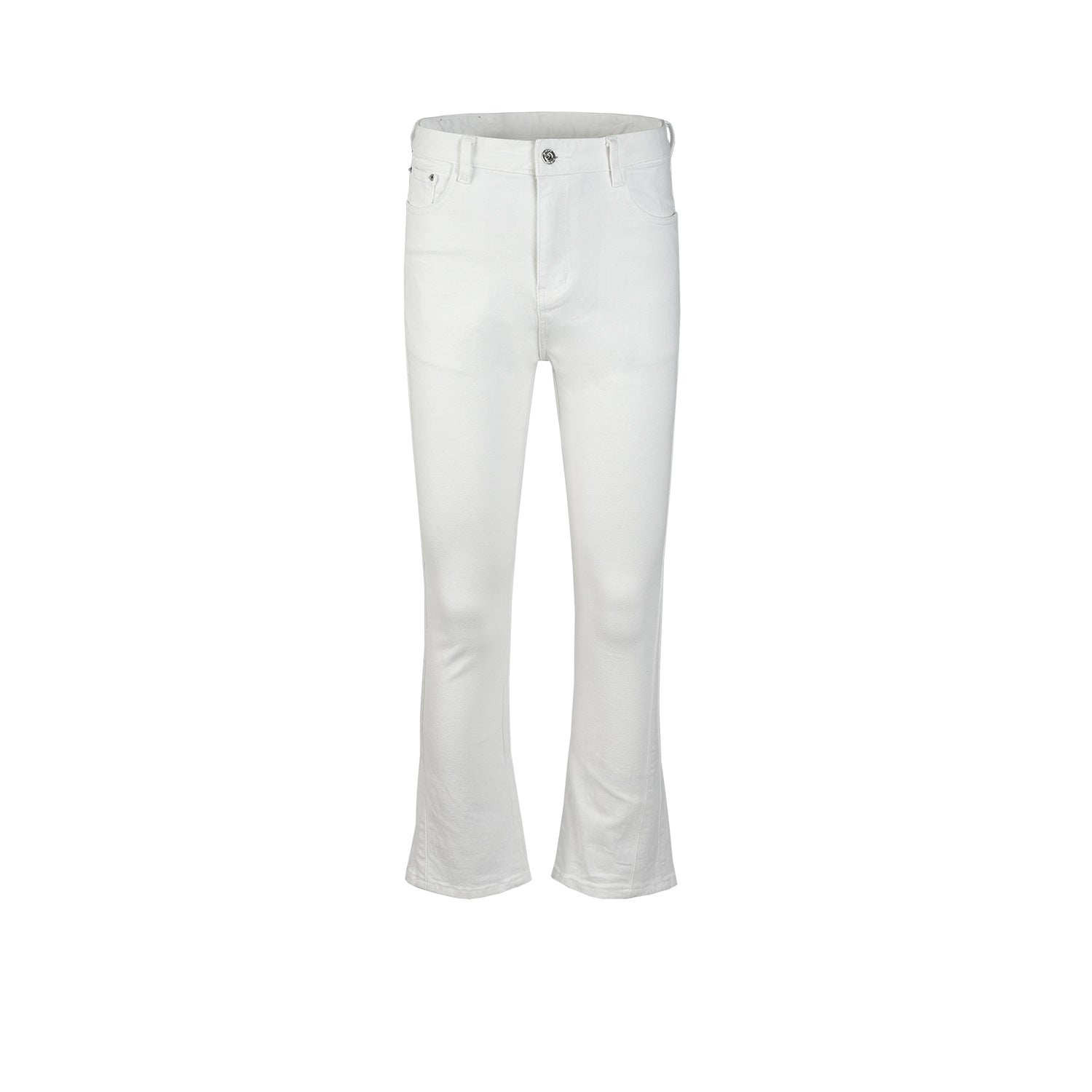 Women's Clothing Men's Spring And Summer Urban Micro-La Pants Unisex Gender-Free Stitching Washed Slim-Fit Jeans