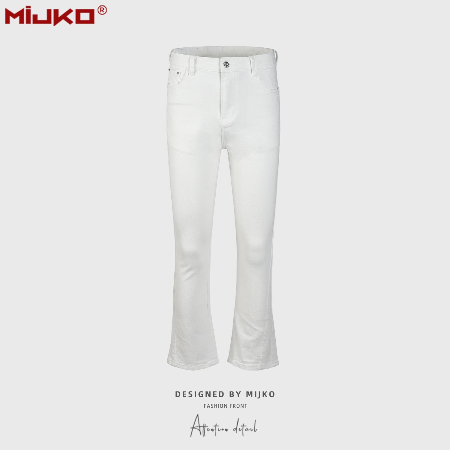 Women's Clothing Men's Spring And Summer Urban Micro-La Pants Unisex Gender-Free Stitching Washed Slim-Fit Jeans