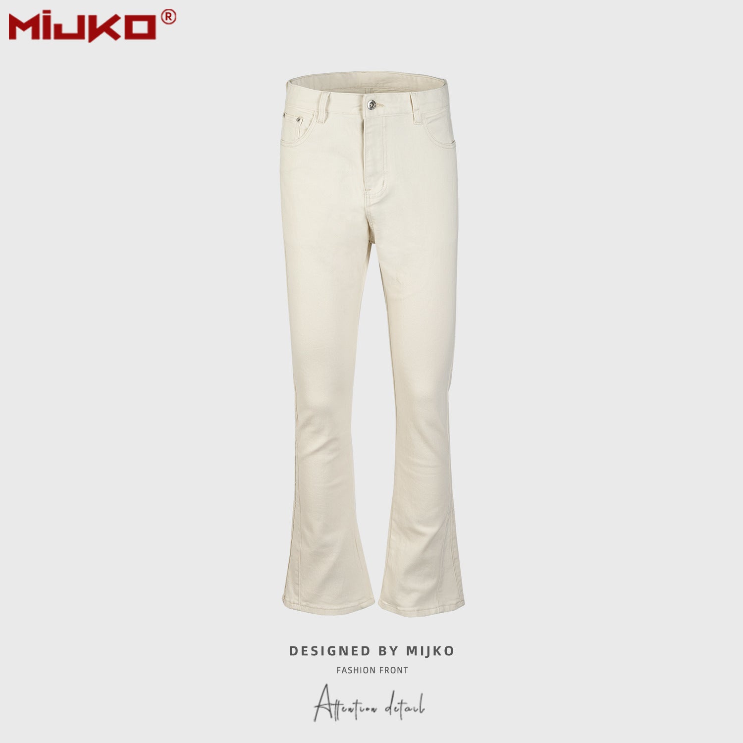 Women's Clothing Men's Spring And Summer Urban Micro-La Pants Unisex Gender-Free Stitching Washed Slim-Fit Jeans